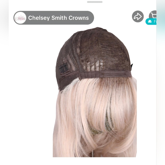 Chelsey Smith Cosmetics Melrose W/Bangs, Soft Blonde, 23". NWT - Picture 3 of 6